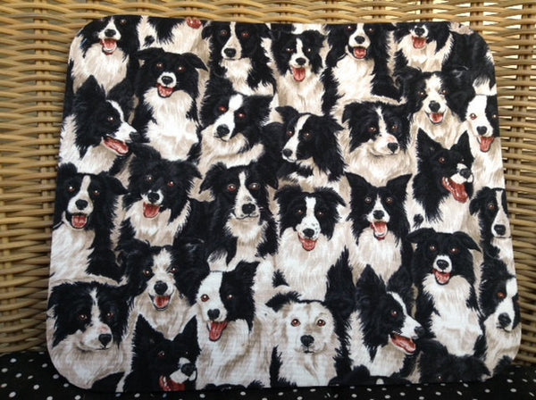 Computer Mousepad Made With Border Collies Dog Fabric