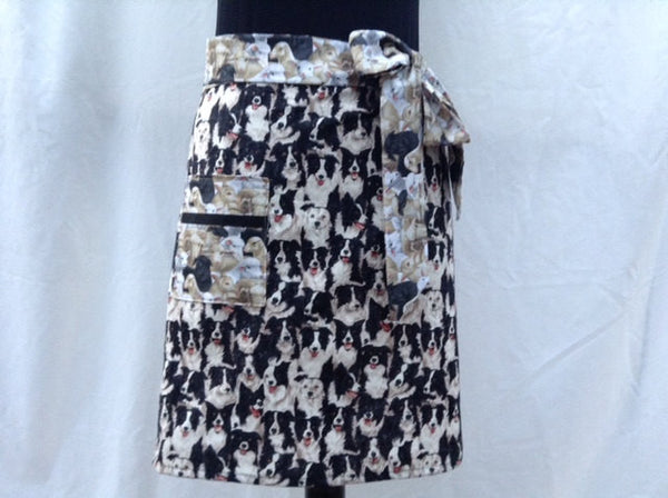 Border Collies and Sheep Half Hostess Apron