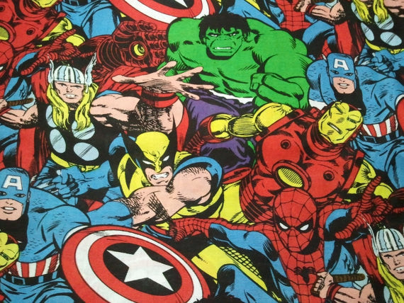 Tote Purse Bag Made From Avengers Fabric